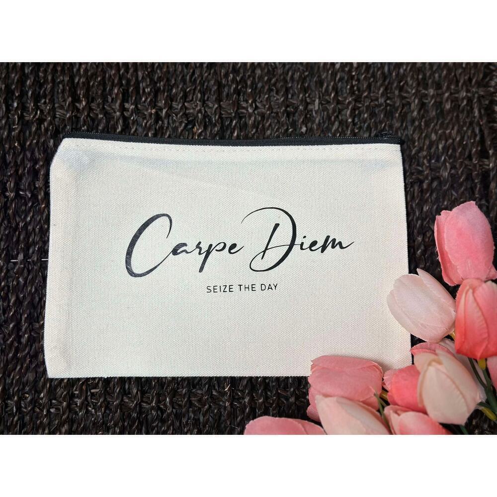 Carpe Diem on Canvas Pouch |  8.5” x 5.5”